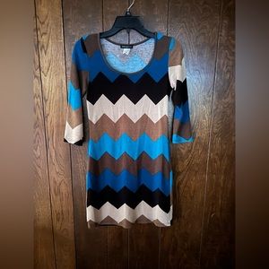 Chevron sweater dress